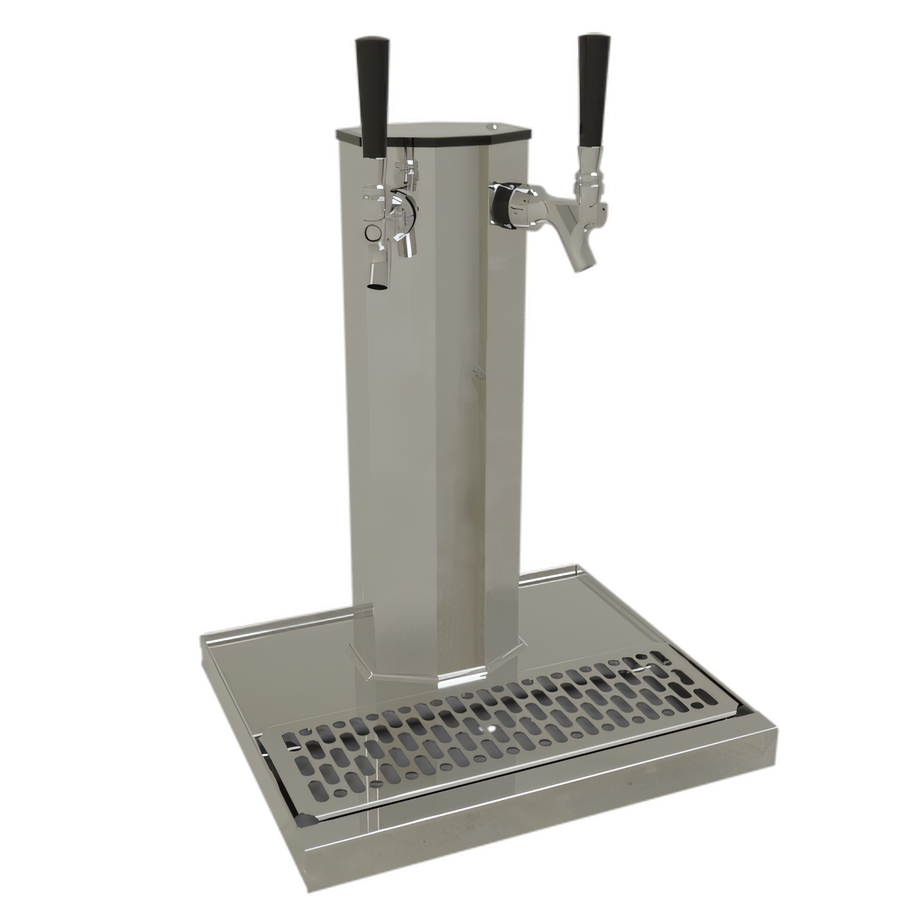 Product image #1 for Glastender Countertop 2-Faucet Glycol-Cooled Column Draft Dispensing Tower