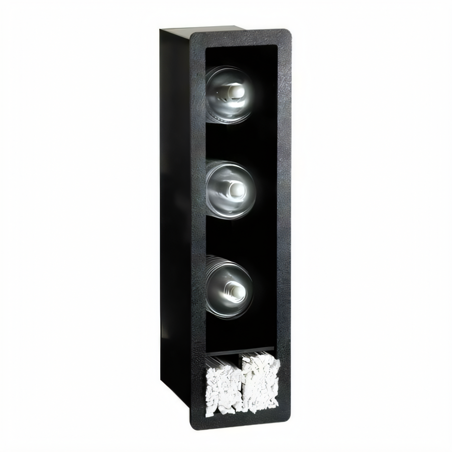 Product image #1 for Built-In 3-Section Black Polystyrene Dome Lid and Straw Organizer