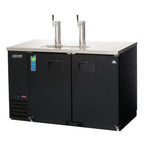 Thumbnail image #1 for Everest Refrigeration EBD2 Two-Section Direct Draw Keg Refrigerator, Flat Top, 2 Half-Barrel Keg Capacity, Dual Towers, Black