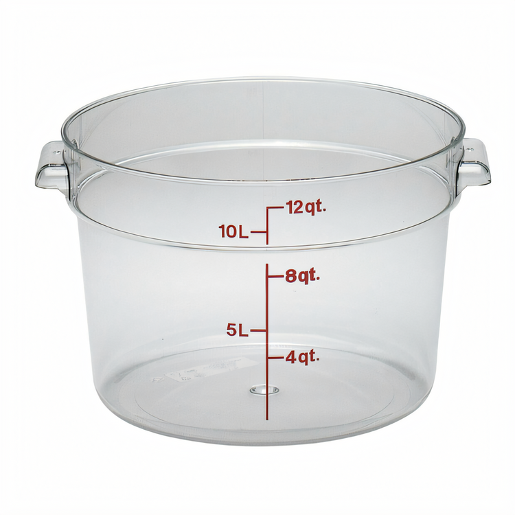 Product image #1 for Cambro Camwear Round 12 Qt Clear Polycarbonate Food Storage Container
