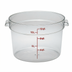 Thumbnail image #1 for Cambro Camwear Round 12 Qt Clear Polycarbonate Food Storage Container