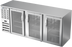 Thumbnail image #2 for Beverage-Air BBN78HC-FG-S 78-Inch Wide Three-Section Shallow-Depth Food-Rated Back Bar Refrigerator with Glass Doors