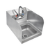 Thumbnail image #1 for John Boos Pro-Bowl Wall-Mount Stainless Steel Hand Sink with 9 x 9 x 5 Bowl, Left and Right Side Splashes, and Splash-Mount Faucet