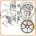 Thumbnail image #2 for Sunkist 6-Wedge Apple Corer Set for S-32 and S-33