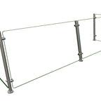 Thumbnail image #1 for Hatco Flav-R-Shield™ EP15-72 Single-Sided Full-Service Pass-Over Sneeze Guard, 72-Inch, 2-Bay, Tempered Glass, Brushed 304 Stainless Steel