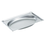 Thumbnail image #1 for Vollrath 3101015 Full-Size Oval Food Pan, 3.9 Qt, 2-Inch Deep, 22-Gauge Stainless Steel, Solid Case of 6
