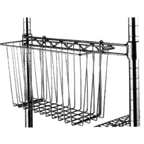 Thumbnail image #1 for Metro SmartWall H209C Chrome-Plated Storage Basket, 13-3/8"W x 5"D x 7"H, Mounts to Rails or Shelf Edges
