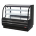 Thumbnail image #1 for Turbo Air 60 1/2-Inch Non-Refrigerated Full-Service Pastry Display Case with Curved Glass Front and Sliding Rear Doors