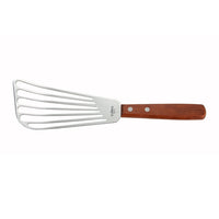 Winco 6-3/4 Inch Slotted Fish Spatula with Wood Handle