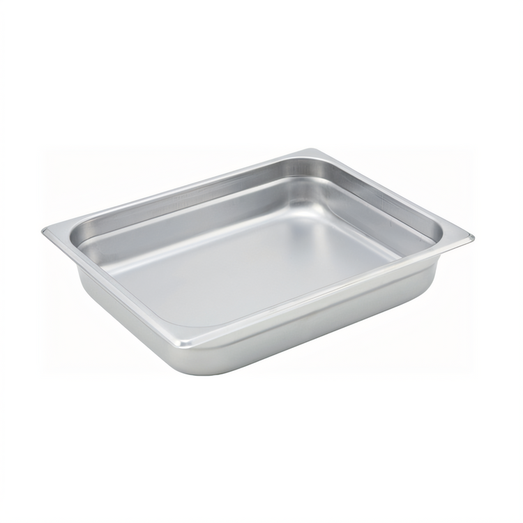 Product image #2 for Winco SPJM-202 Half-Size Steam Table Pan — 10-3/8 in x 12-3/4 in x 2-1/2 in, 18/8 Stainless Steel, 24 Gauge (Anti-Jamming)