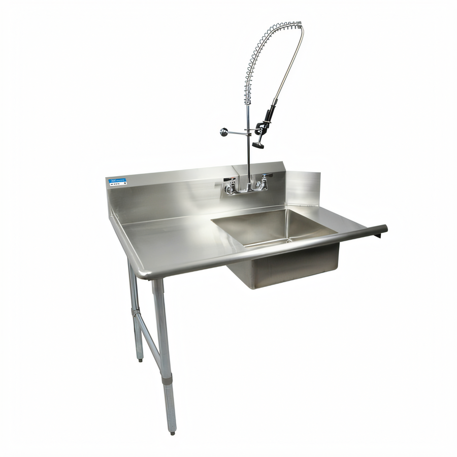 Product image #1 for BK Resources 72 Inch Straight Left-to-Right Soiled Dish Table with Pre-Rinse Sink and Faucet