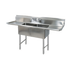 Thumbnail image #1 for BK Resources 96-Inch Wide 2-Compartment Stainless Steel Sink with Left and Right Drainboards