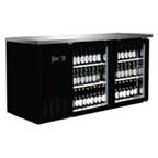 Thumbnail image #1 for Serv-Ware BB3-24G-HC 61-Inch 2-Door Glass Door Back Bar Bottle Cooler, 13.5 Cu. Ft., Self-Contained Side-Mounted Refrigeration