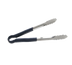 Thumbnail image #1 for Admiral Craft 12-Inch One-Piece Heavy-Duty Stainless Steel Scalloped Edge Utility Tongs with Blue Poly-Coated Handle