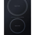 Thumbnail image #1 for Summit Commercial Summit Appliance SINCH115V2B 2-Burner Built-In Induction Cooktop, Digital Touch Controls, Black Glass, 115V