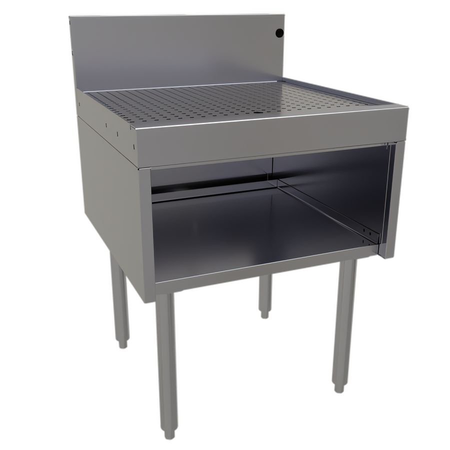Product image #1 for Glastender Underbar Drainboard Half Cabinet, 24" Wide x 24" Deep, Open Front