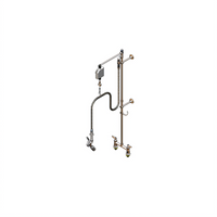 T&S Brass EasyInstall Deck Mount Pre-Rinse Mixing Faucet, 8-Inch Centers, 0.65 GPM Angled Spray Valve