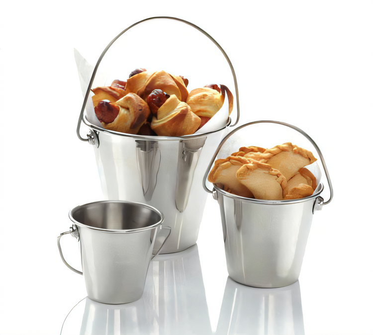 Product image #1 for American Metalcraft 12 oz Stainless Steel Mini Pail with Handle