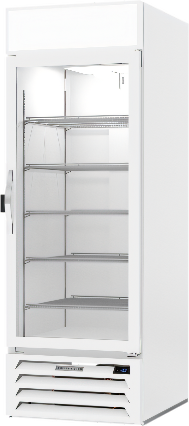 Product image #1 for Beverage-Air MarketMax IQ 1-Section Reach-In Glass Door Freezer Merchandiser, White, 23.32 Cu. Ft.