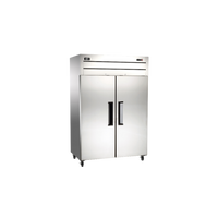 Two-Section Reach-In Refrigerator, 43.1 Cu. Ft., Top-Mount Self-Contained, Solid Doors, Stainless Steel
