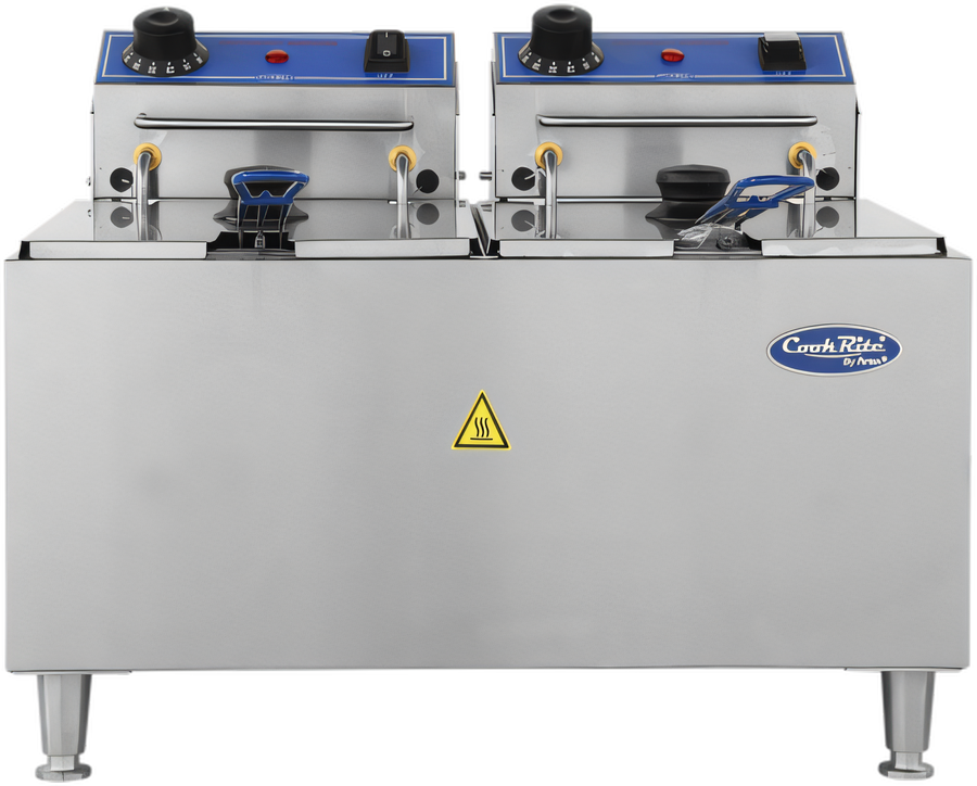 Product image #1 for Atosa ACEF-32 Countertop Electric Fryer with 2 Baskets, 32 lb Fat Capacity, 240V