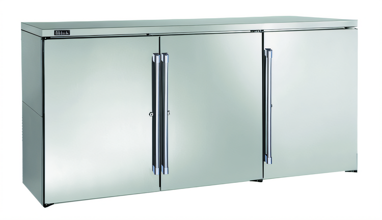 Product image #1 for Perlick BBR72 72-Inch Three-Door Remote Back Bar Refrigerator Cabinet
