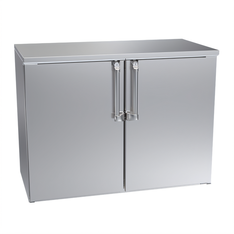Product image #1 for 48-Inch Two-Section Non-Refrigerated Back Bar Dry Storage Cabinet with Locking Solid Doors