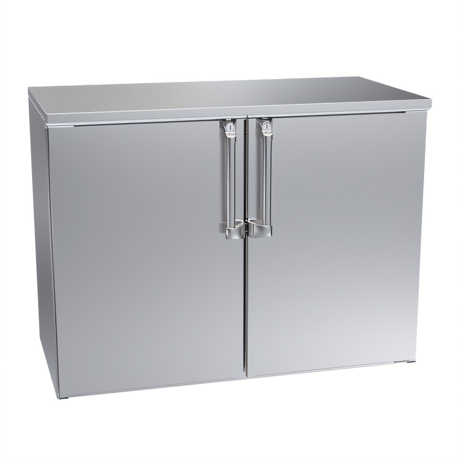 Product image #1 for 48-Inch Two-Section Non-Refrigerated Back Bar Dry Storage Cabinet with Locking Solid Doors