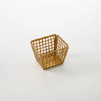 Thumbnail image #1 for American Metalcraft LFRYG43 Laser-Cut Rectangular Gold Stainless Steel Fry Basket, 4.13 x 3.3 x 3 Inches Case of 48