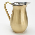 Thumbnail image #1 for American Metalcraft BWPG84 84 oz Satin Gold 201 Stainless Steel Single-Wall Long Neck Bell Pitcher with Handle Case of 6