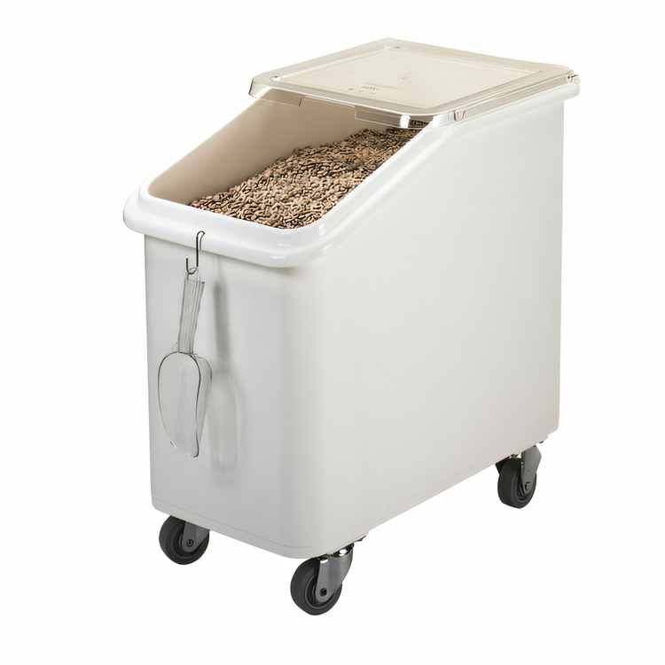 Product image #1 for Cambro 27-Gallon Mobile Slant Top Ingredient Bin with Sliding Polycarbonate Lid