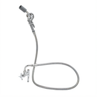 T&S Brass Pre-Rinse Washdown Hose Unit Add-On Faucet with 68-Inch Flexible Hose and 0.65 GPM Low-Flow Spray Valve