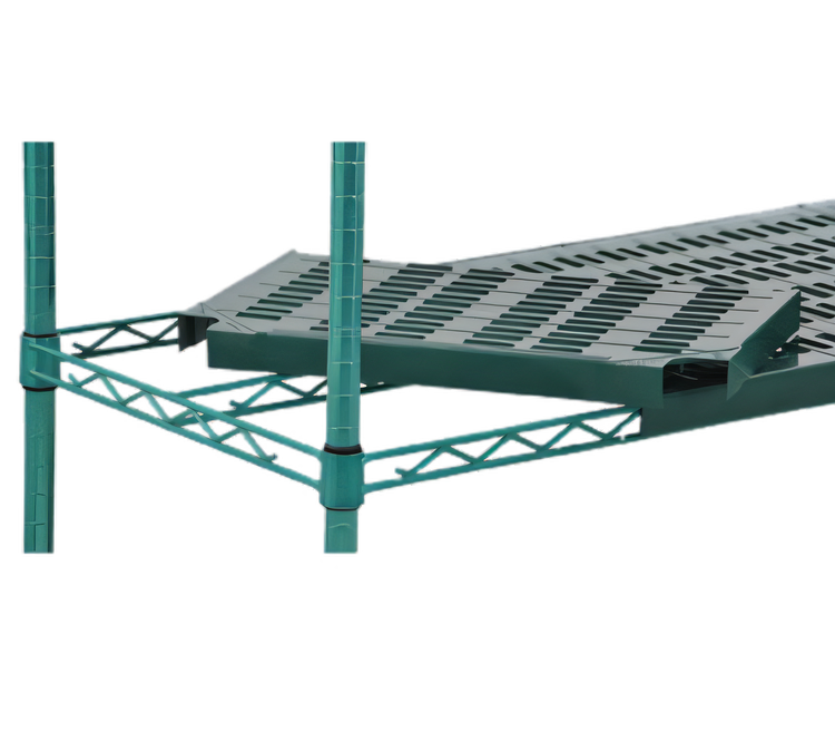 Product image #1 for QuadPlus 48 x 24 Inch Louvered Polymer Shelf Mat with Wire Frame