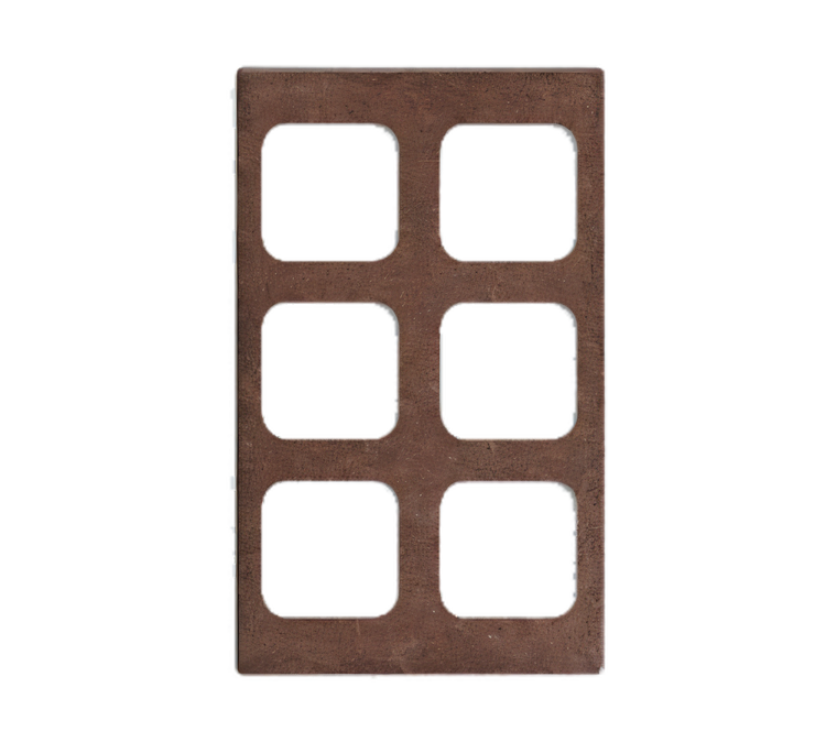 Product image #1 for Vollrath Miramar Brown Granite Thermoset Resin Buffet Template for Six 40003 Decorative Pans, 12 x 20