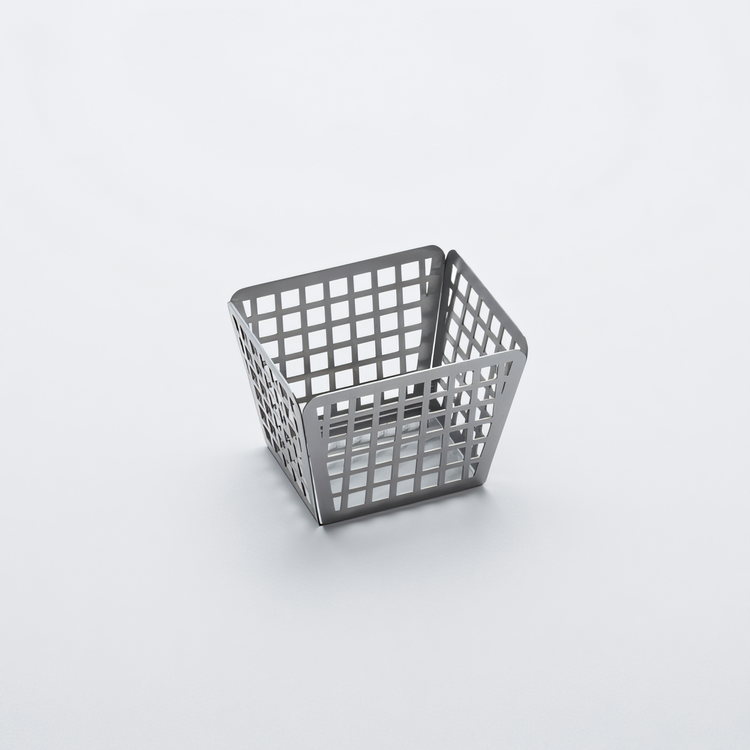 Product image #1 for American Metalcraft Laser Cut Rectangular Nestable Stainless Steel Fry Basket, 4-1/8 Inch, Silver