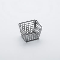 American Metalcraft Laser Cut Rectangular Nestable Stainless Steel Fry Basket, 4-1/8 Inch, Silver