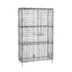 Thumbnail image #1 for Metro Super Erecta Stationary Chrome-Plated Security Unit with 2 EZ-Add Intermediate Shelves, 50-1/2 x 21-1/2 x 66-13/16 Inches