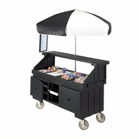 Cambro Camcruiser Vending Cart with 4 Full-Size Countertop Wells and Umbrella