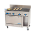 Thumbnail image #1 for Comstock-Castle F3430-3RB 48-Inch Gas Char-Broiler Range with 2 Open Star Burners, 36-Inch Char-Broiler, Oven, and Cabinet Base