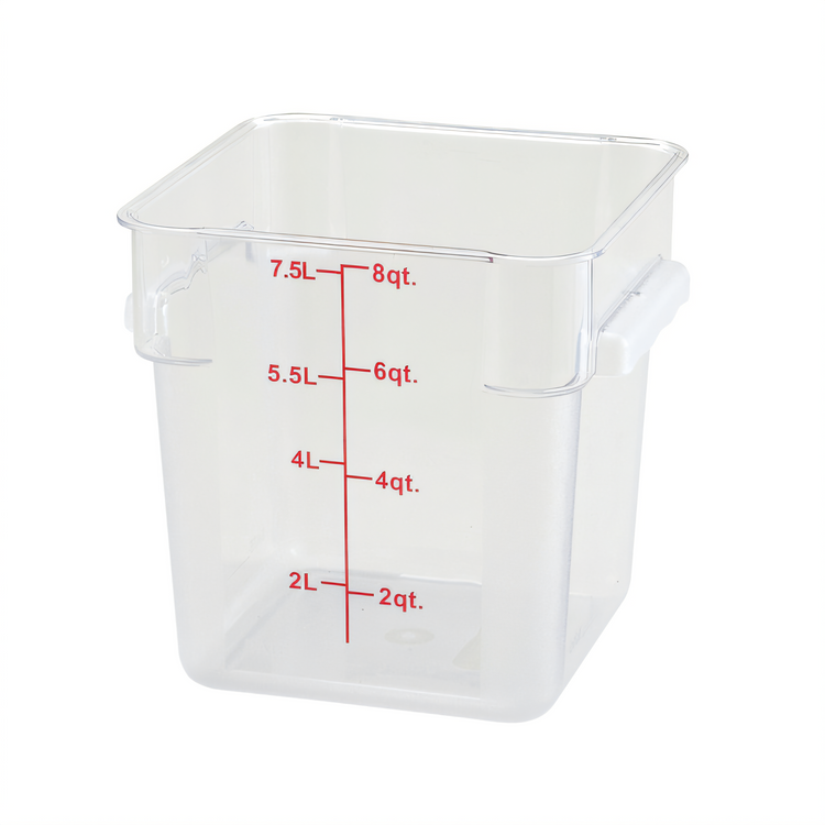 Product image #1 for Clear Square Polycarbonate Food Storage Container, 8 Qt