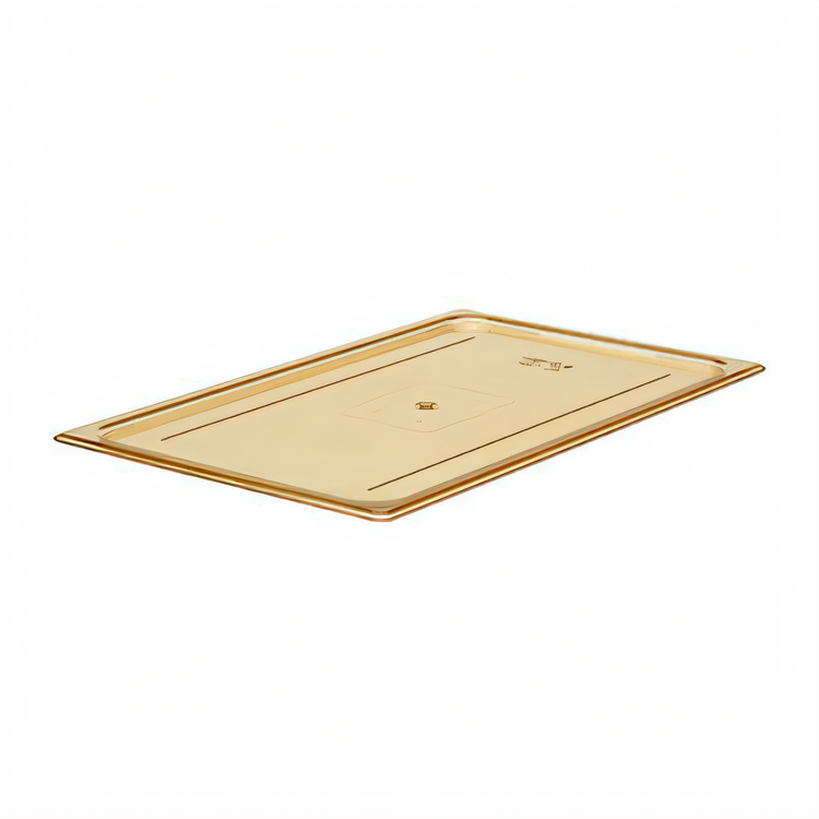 Product image #1 for Cambro H-Pan High Heat Full-Size Flat Food Pan Cover, Amber