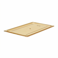 Cambro H-Pan High Heat Full-Size Flat Food Pan Cover, Amber