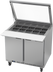 Thumbnail image #1 for Beverage-Air Mega Top Two-Section Refrigerated Prep Table with See-Thru Lids, 36-Inch Wide, 15-Pan Capacity