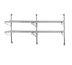 Thumbnail image #1 for Advance Tabco Special Value Heavy-Duty 2-Tier Adjustable Wall-Mount Wire Shelving Posts and Brackets for 18-Inch Shelves