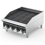 Thumbnail image #1 for Vollrath CBGHD-72 72-Inch Stainless Steel Countertop Charbroiler, Manual Controls, Radiant/Lava Rock Heat