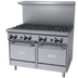 Thumbnail image #1 for Garland GFE Starfire Pro 48-Inch Commercial Gas Range with 8 Open Burners and 2 Space-Saver Ovens