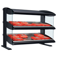 Hatco HXMS-36D 36-Inch Slanted Heated Countertop Food Merchandiser Warmer with Dual Shelves