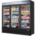 Thumbnail image #1 for Everest Refrigeration Three-Section Reach-In Glass Door Merchandiser Refrigerator, 71 Cu. Ft.