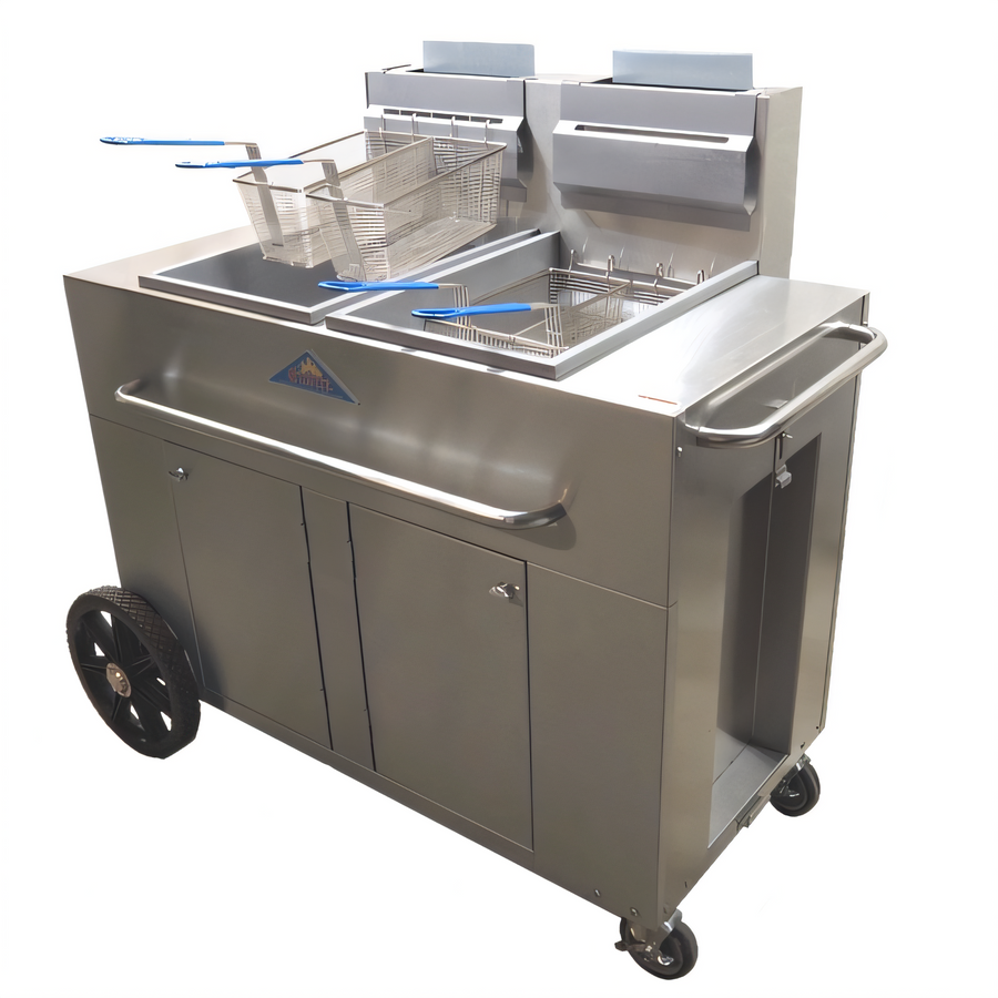 Product image #1 for Comstock-Castle Outdoor Mobile Double Tank LP Gas Fryer, 35-40 lb. Per Tank