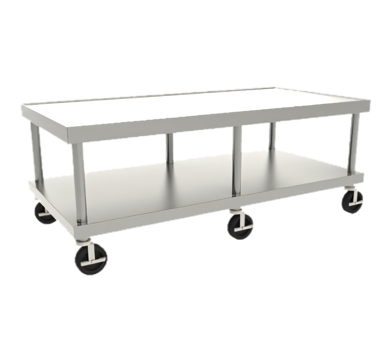 Product image #1 for Wolf 61-Inch Stainless Steel Equipment Stand with Marine Edge, Undershelf and 5-Inch Casters